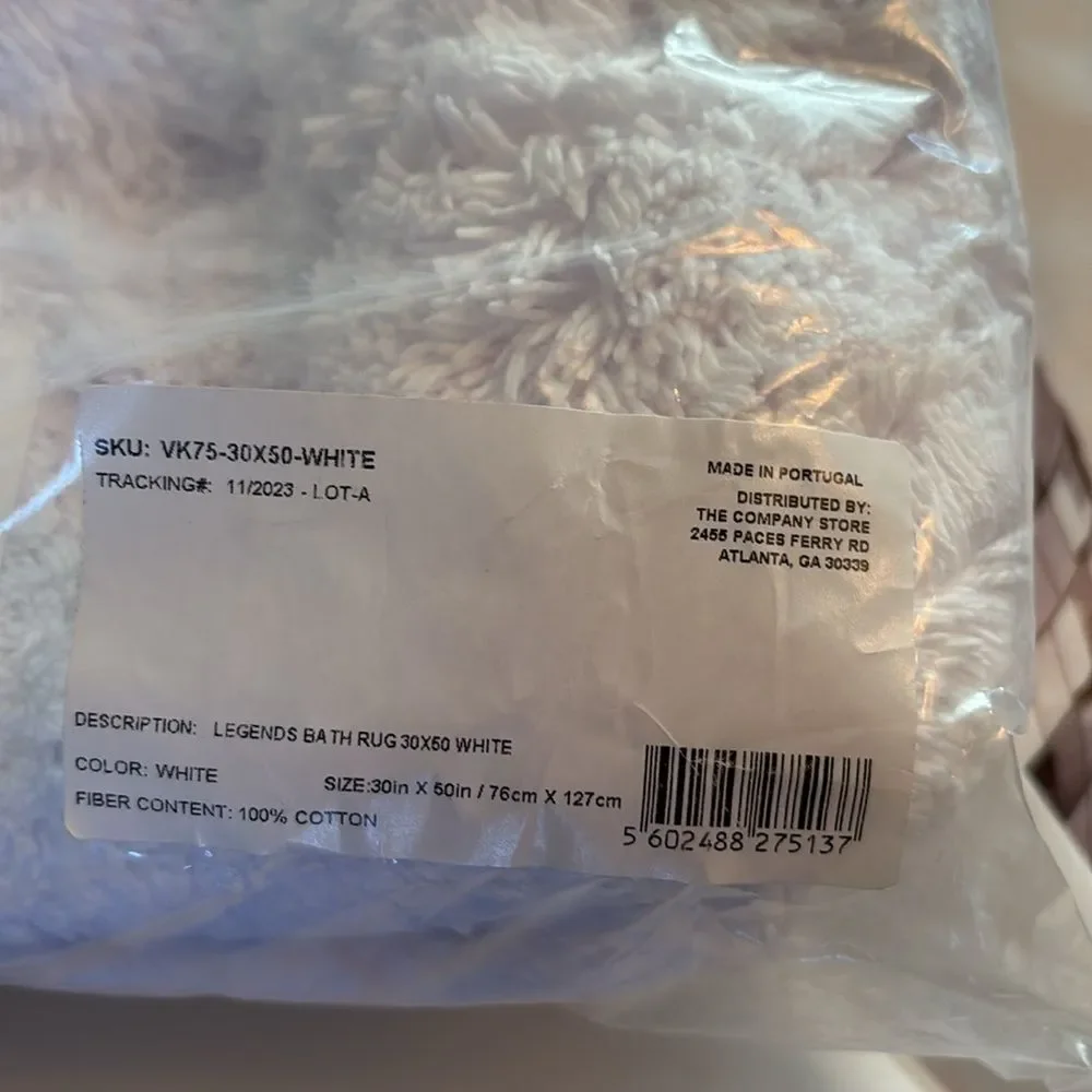 The Company store large white bath rug